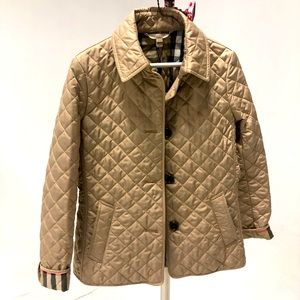 Burberry Quilted tan jacket size Small